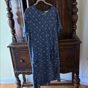 Blue Floral Patterned Dress